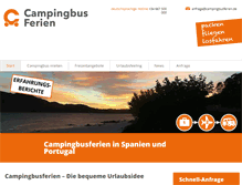 Tablet Screenshot of campingbusferien.de